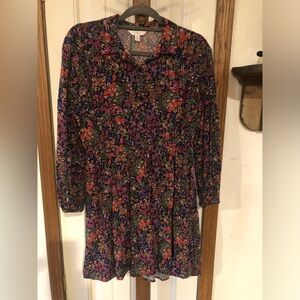 Time and Tru Floral Midi Dress - Multicolor